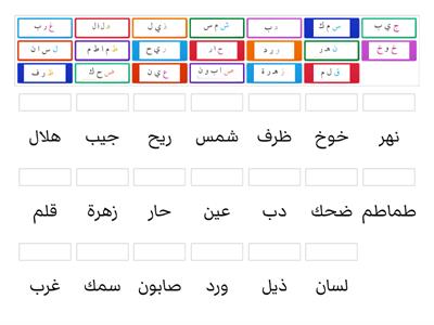 Arapça 5.sınıf harf birleştirme 2