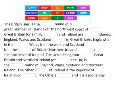 The British Isles, the UK, etc