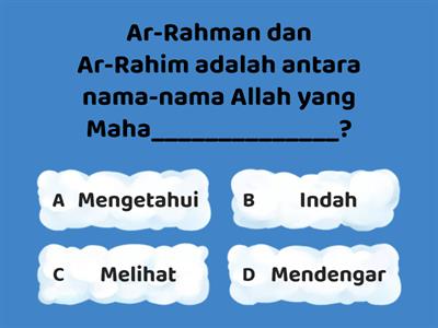 TUHANKU AR-RAHMAN AR-RAHIM PENDIDIKAN ISLAM TAHUN 1