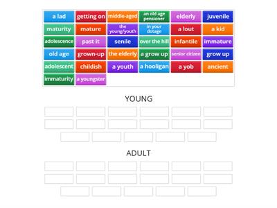 Proficiency Testbuilder - Test 4 - Speaking - Topic Vocabulary: young vs adult