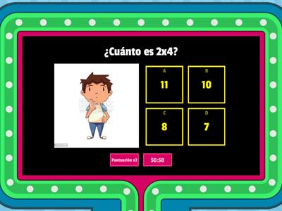 Tablas de multiplicar 2 al 6