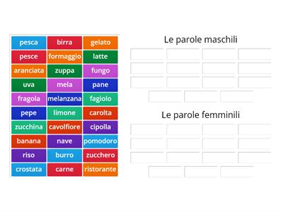 4.1 - Grammatica - Maschile e femminile dei sostantivi