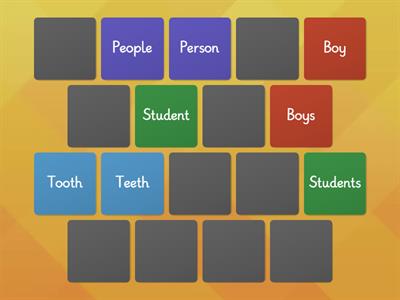  Plural nouns - regular/irregular