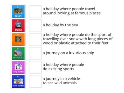 On Screen 2, Unit 2 b, Types of Holidays
