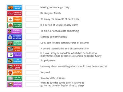 idioms about autumn