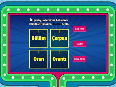 7.Sınıf Matematik Oran ve Orantı Etkinliği-2