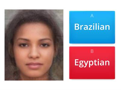 Nationalities: mush-up of average faces from around the world