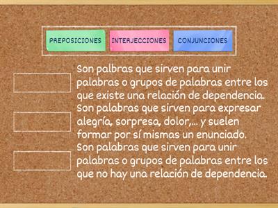 PREPOSICIONES, CONJUNCIONES E INTERJECCIONES