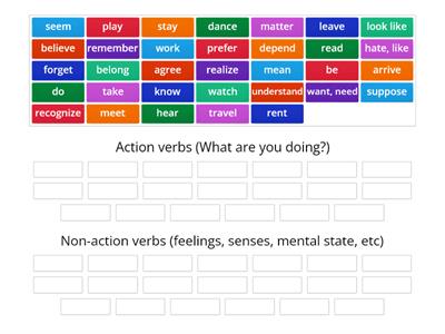 Action or non-action verbs?