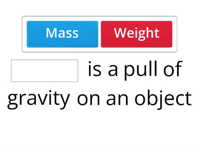 MASS AND WEIGHT-State what is weight