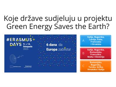 Erasmus Days 2023. - Green Energy Saves the Earth