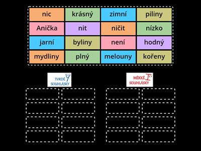 TVRDÉ A MĚKKÉ SOUHLÁSKY: ny, ný / ni, ní