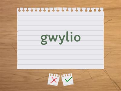 Mynediad U01 Geirfa (Cymraeg > Saesneg)