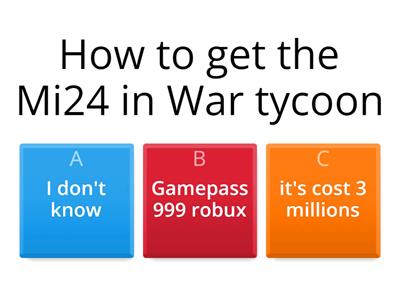 War tycoon test