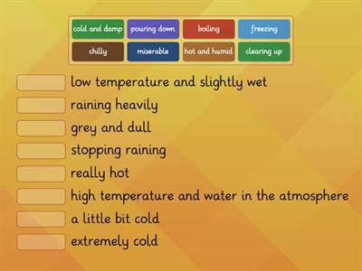 Outcomes Inter (3)  Test. VOCABULARY. Weather