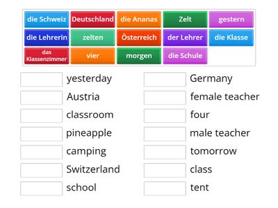 Match-Up Klasse 9 Term 3 GC Vocabulary