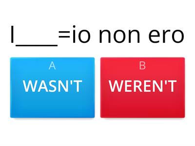 INGLESE:  to be simple past  (forma negativa) 
