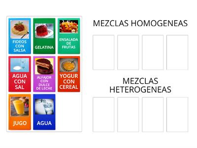  MEZCLAS  HETEROGENEAS Y HOMOGENEAS