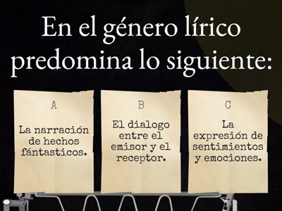 El género lírico