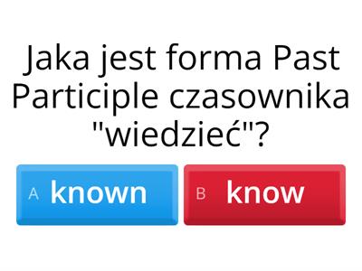 Czasowniki nieregularne Angielski - Zadanie 2