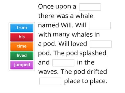 UFLI Lesson 64: -ed Will the Whale