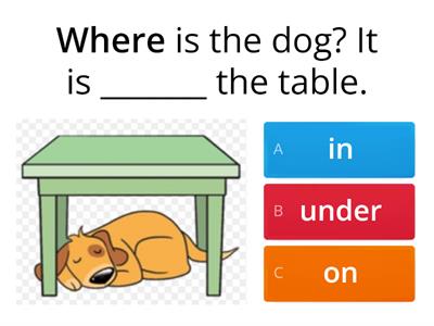 EASIER Prepositions (in-on-under)