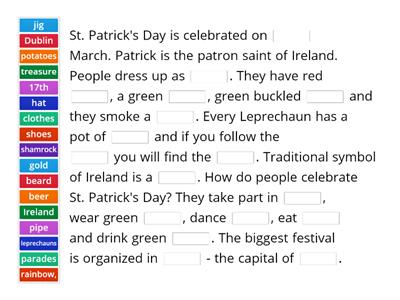 St. Patrick's Day text