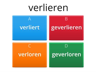 GERMAN irregular verbs, past participle