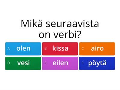 SANALUOKAT, verbit, substantiivit ja adjektiivit 