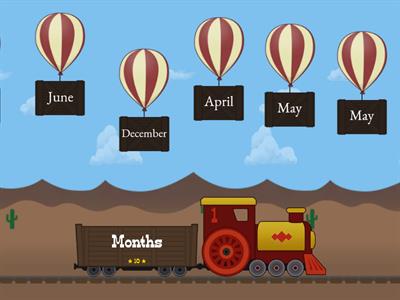 Days and Months: Pop the correct balloon! 