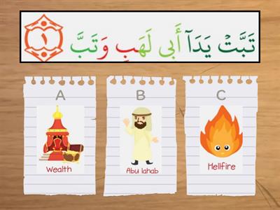  Al-Masad: Quiz Icon & Ayat