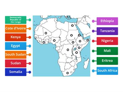 Africa Map Exam Practice