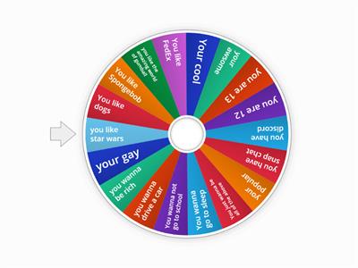 personality wheel ( spin it till there the last ? then that will be it LOL)