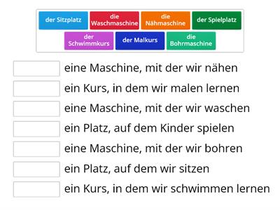 Zusammengesetzte Nomen Teil 1