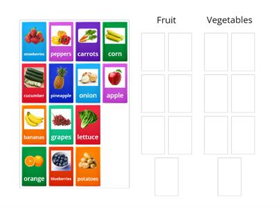Fruits vs. Vegetables Sort