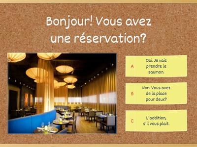 Dialogue - Au restaurant