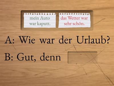 Lektion 23: Wie war der Urlaub?