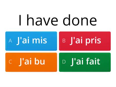 French Past Tense/Future