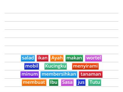 Berlatih menyusun kalimat