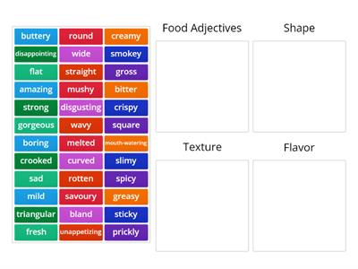 Food Adjectives