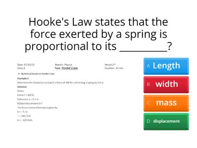 Hooke's law