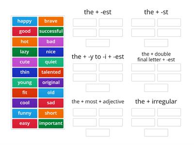 Superlative adjectives