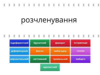 Українським відповідником іншомовного слова є...