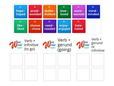Verbs followed by gerunds and/or infinitives