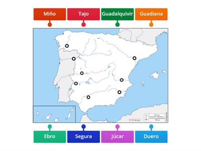 Mapa de España - Los ríos