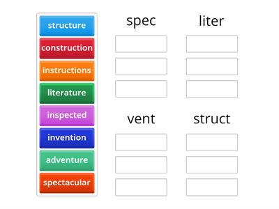  Latin Roots (spec, liter, vent, struct)