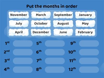 Months of the year