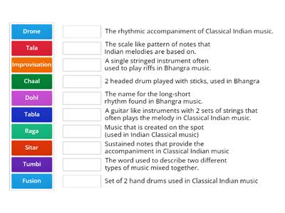 Classical Indian/ Bhangra HWK Knowledge Checker