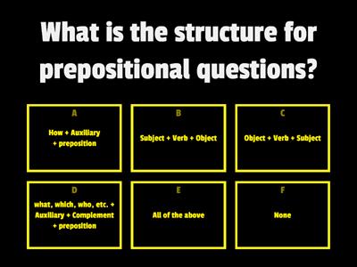 Preposition in questions