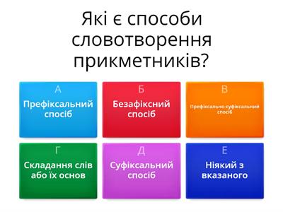 Перехід прикметників в іменники. Творення прикметників (Яковини Андрія)